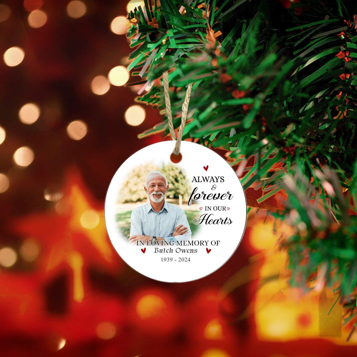 Always And Forever Keepsake Memorial Ceramic Ornament