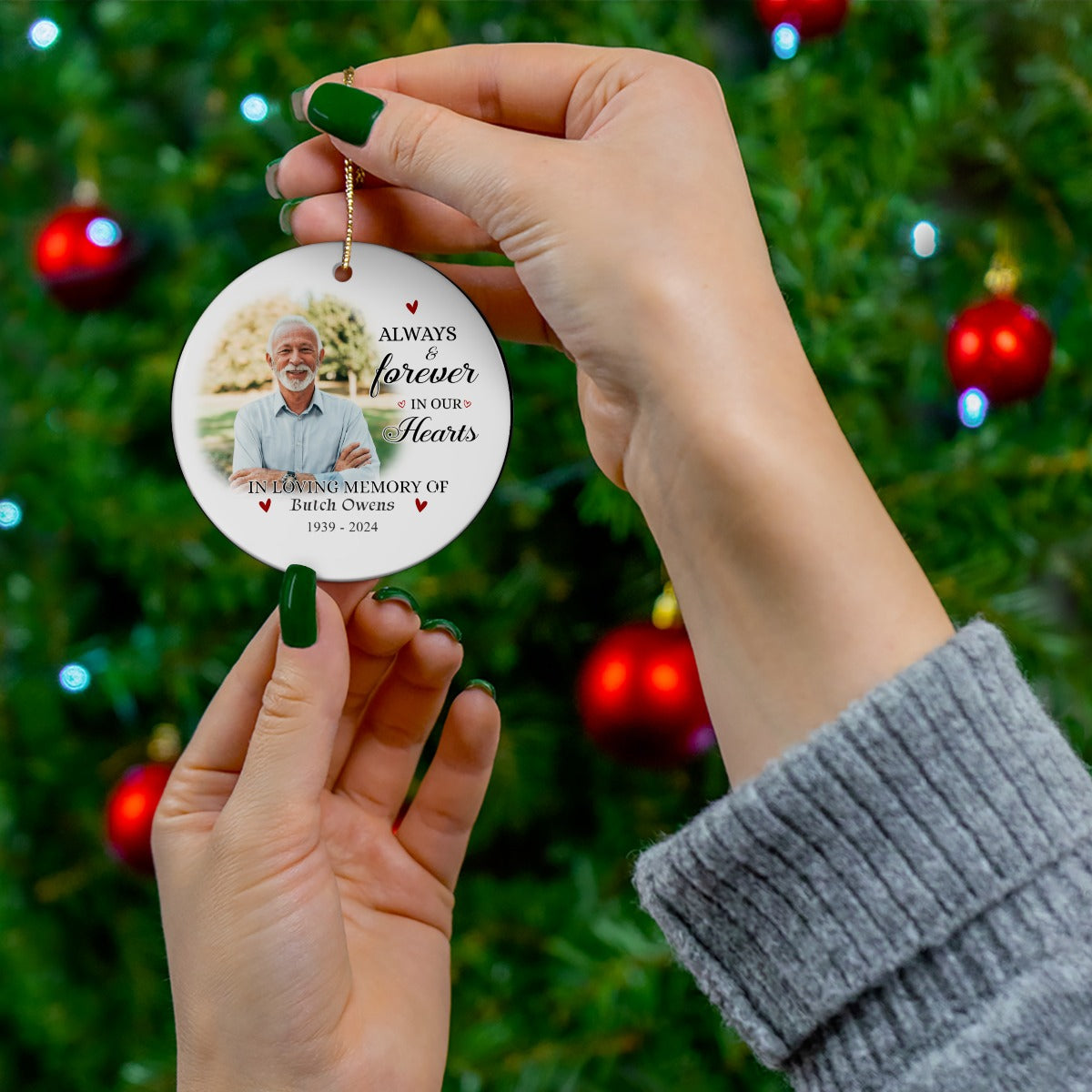 Always And Forever Keepsake Memorial Ceramic Ornament