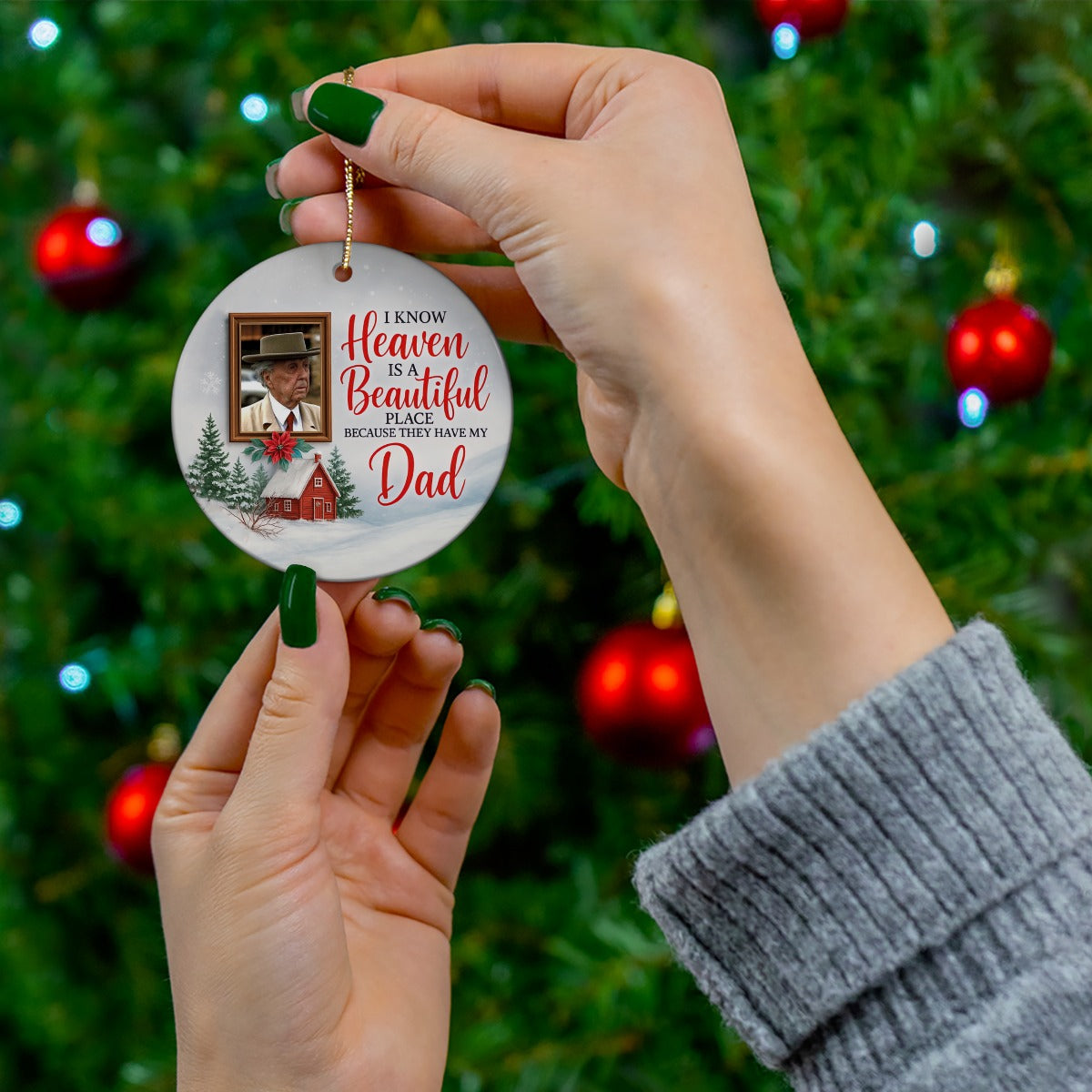 Heaven is a Beautiful Place Round - Ceramic Decoration Ornaments