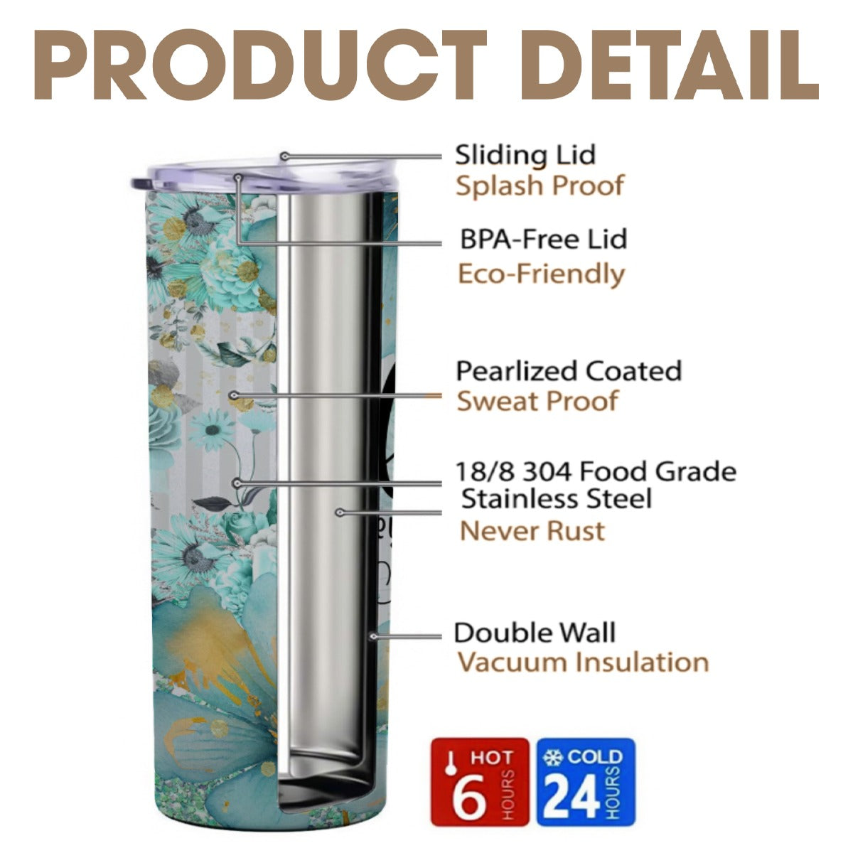 Those We Love Don't Go Away Skinny Tumbler 20oz