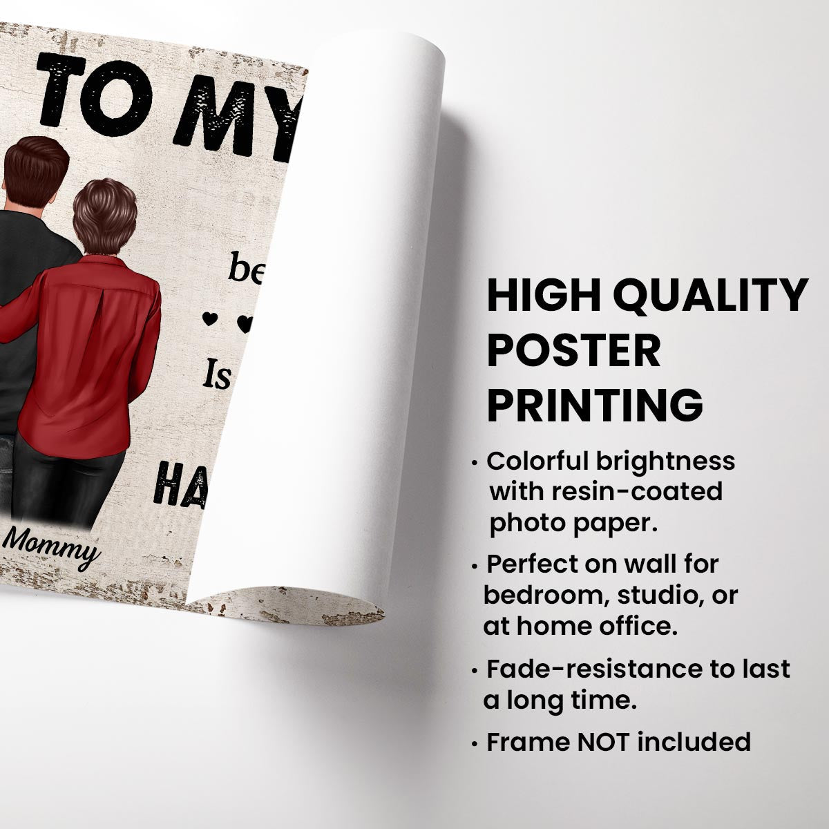 From Mom To Son Watching You Be A Dad Personalized Poster| Heartfelt 2025 Father's Day Gift For Son