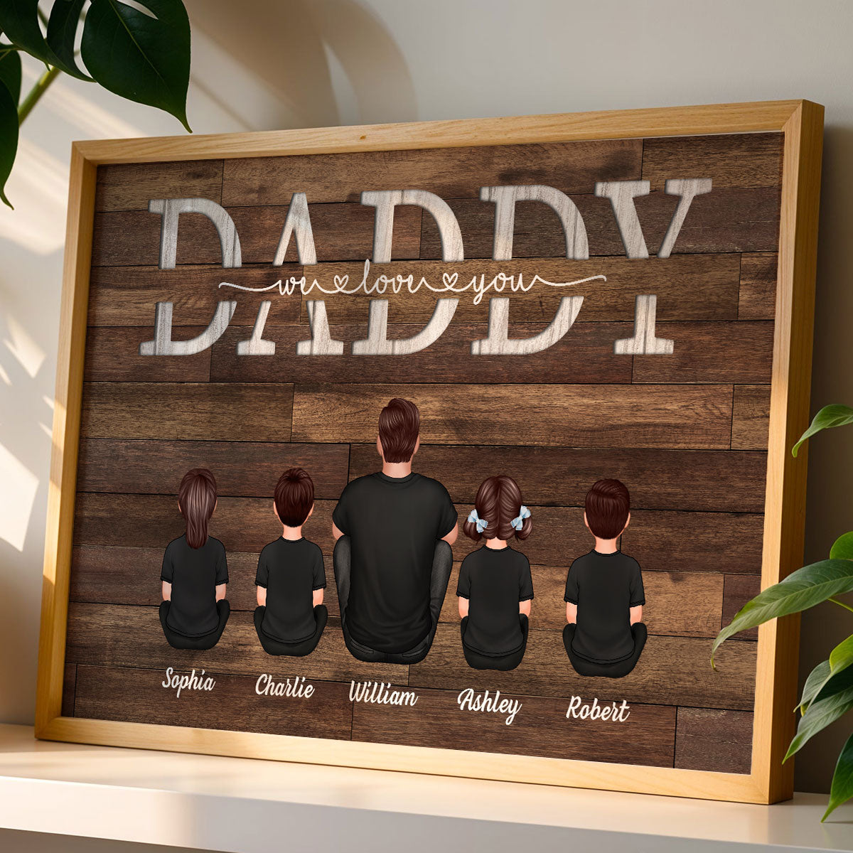 Daddy We Love You Gift For Dad Personalized Poster, Heartfelt 2025 Father's Day Gift For Dad, Husband