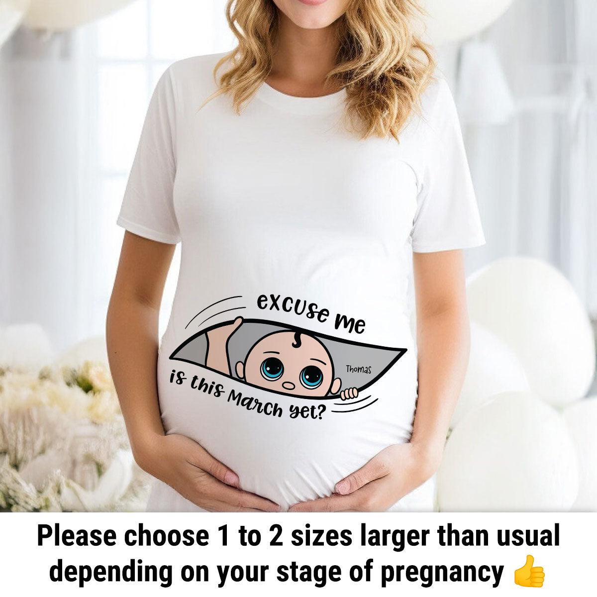 Excuse Me Is It Yet, Pregnancy Announcement, Personalized Maternity Shirt