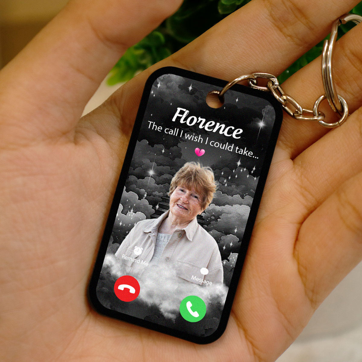The Call I Wish I Could Take Memorial Sympathy Gift Remembrance Keepsake Photo Inserted Personalized Acrylic Keychain
