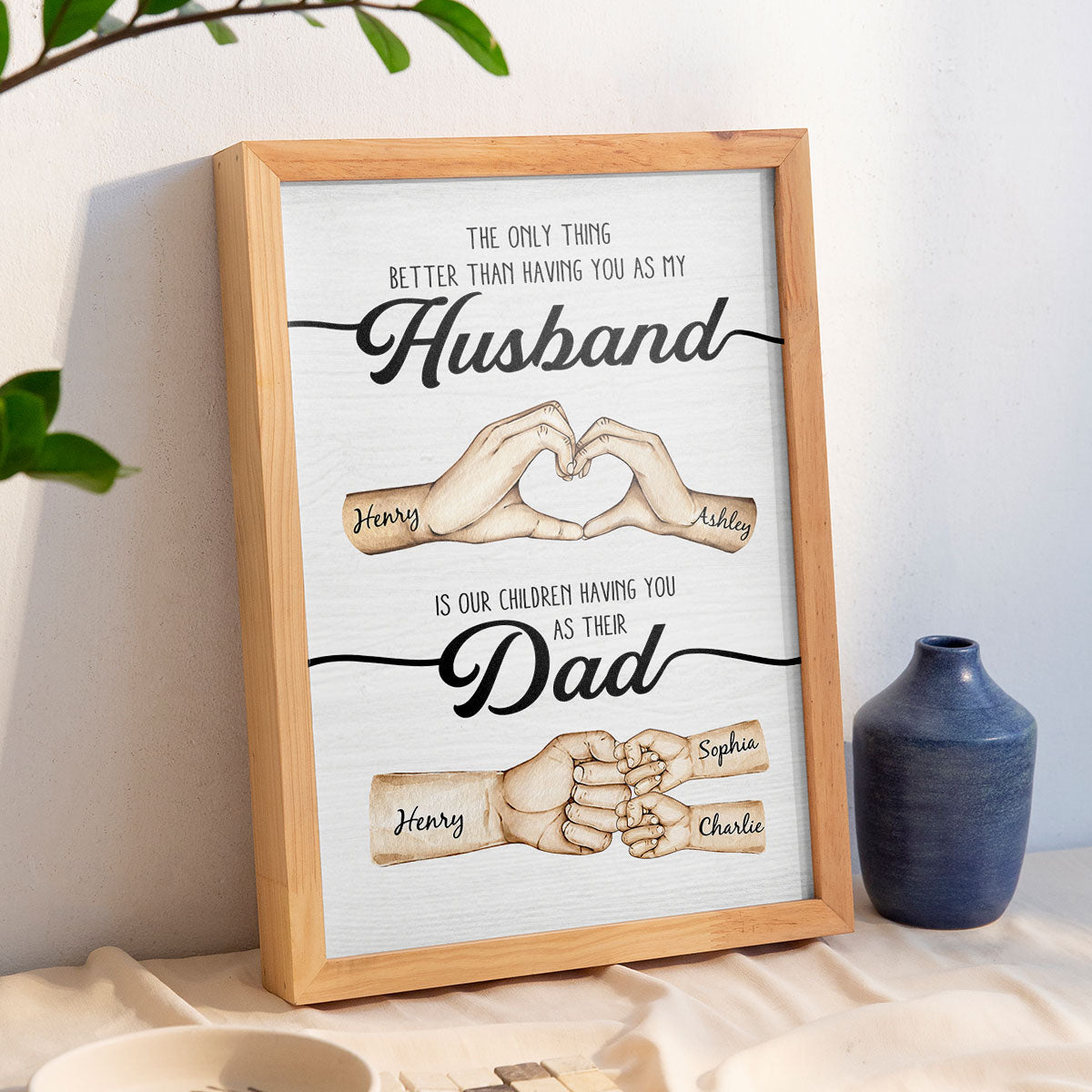 The Only Thing Better Husband Dad Hands Personalized Poster, Father's Day Gift for Husband, Gift for Dad
