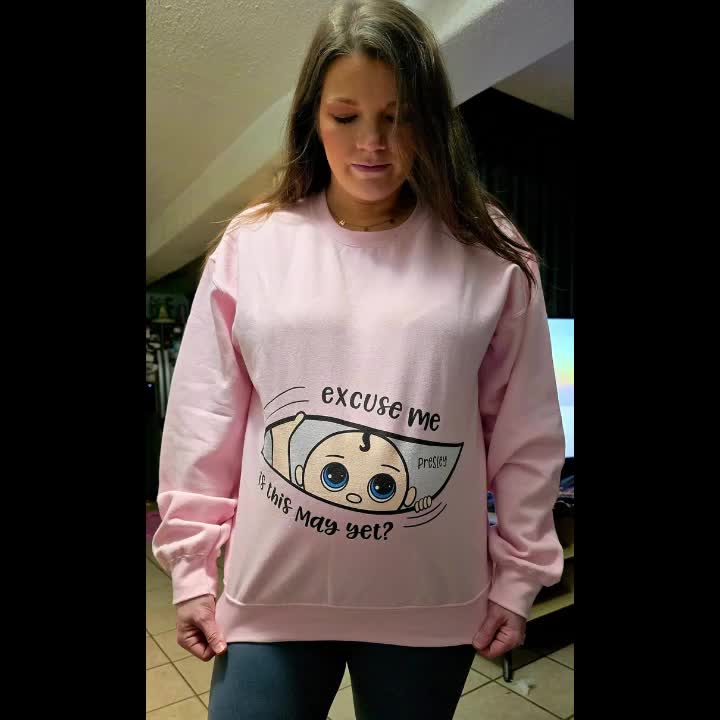 Excuse Me Is It Yet, Pregnancy Announcement, Personalized Maternity Shirt