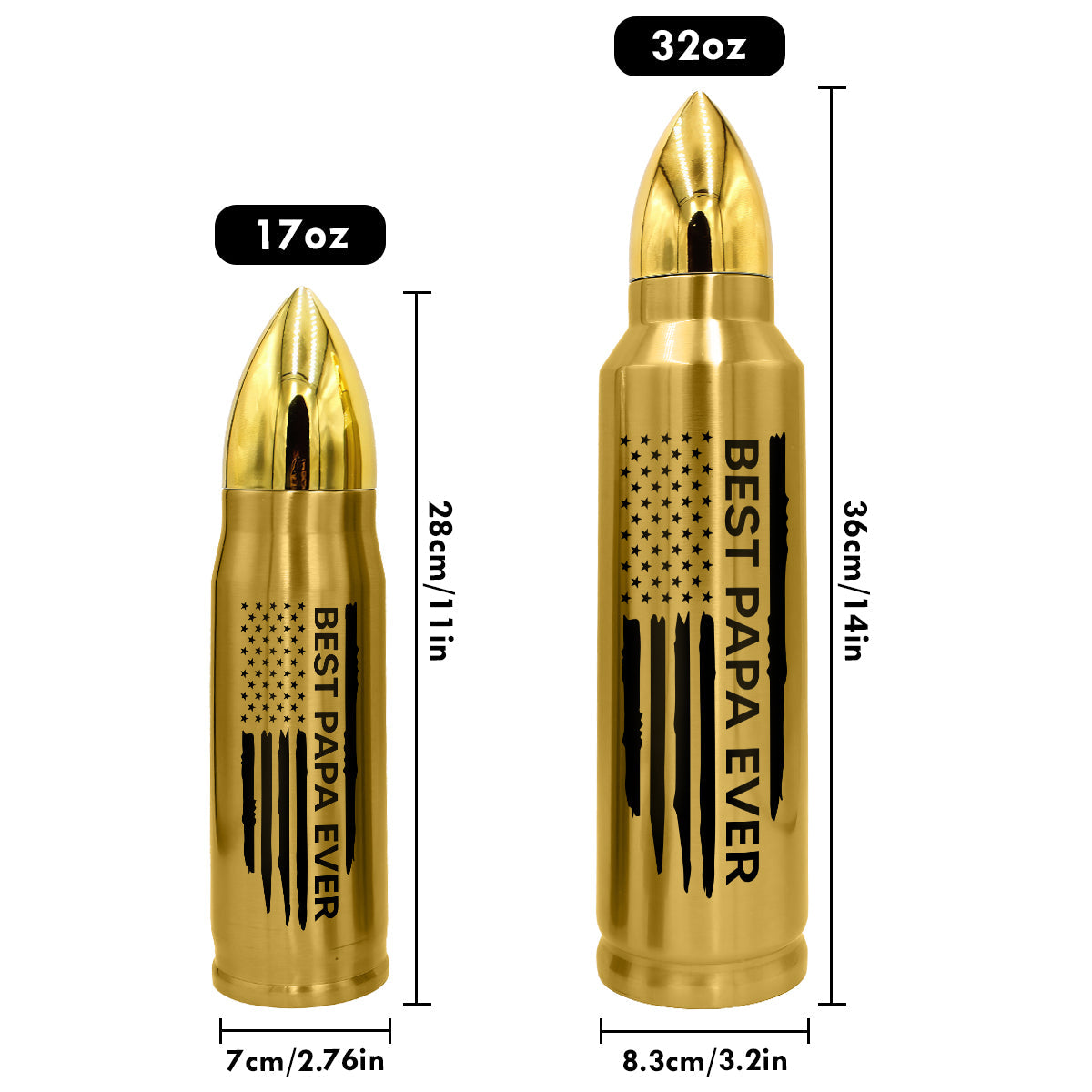Best Dad Papa Grandpa Ever Fist Bump Outline Nation Flag Independence Day 4th Of July Gift For Husband Father Figures Personalized Bullet Tumbler