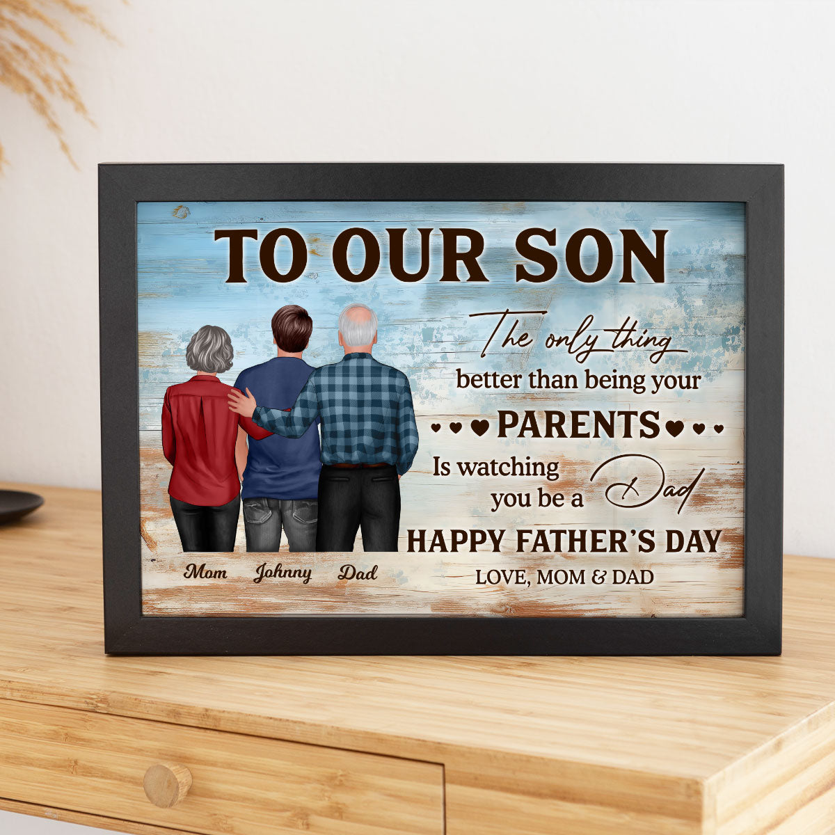 To My Son Happy Father's Day Personalized Poster, Heartfelt 2025 Father's Day Gift For Son