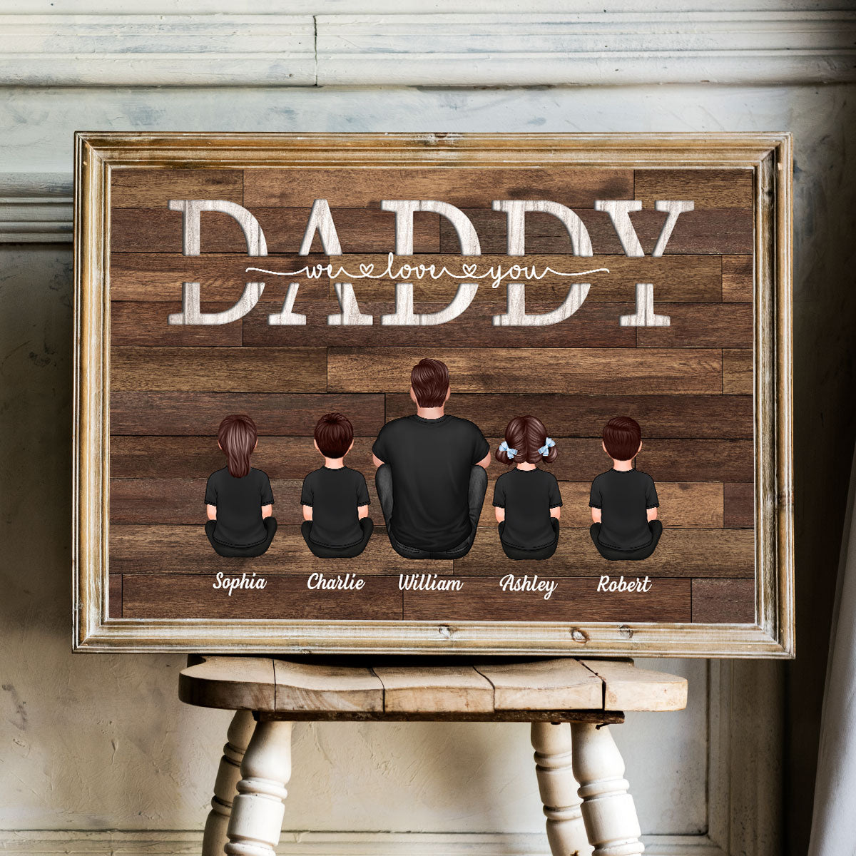 Daddy We Love You Gift For Dad Personalized Poster, Heartfelt 2025 Father's Day Gift For Dad, Husband