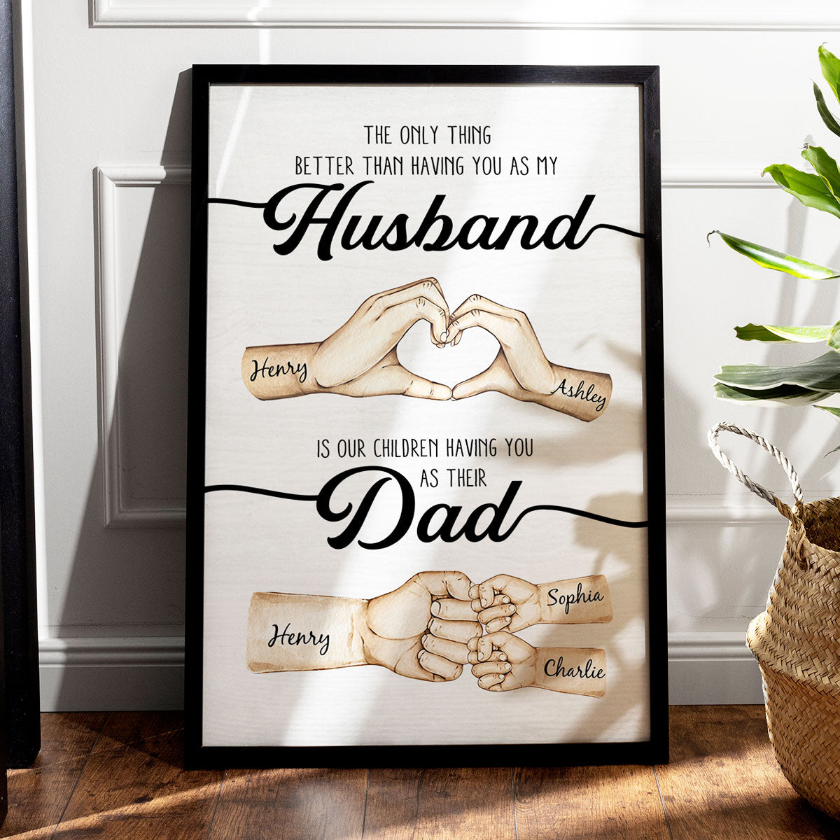 The Only Thing Better Husband Dad Hands Personalized Poster, Father's Day Gift for Husband, Gift for Dad