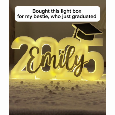 Class Of 2025 Graduation Personalized Light Box, Graduation Gift, Graduation Party Decoration