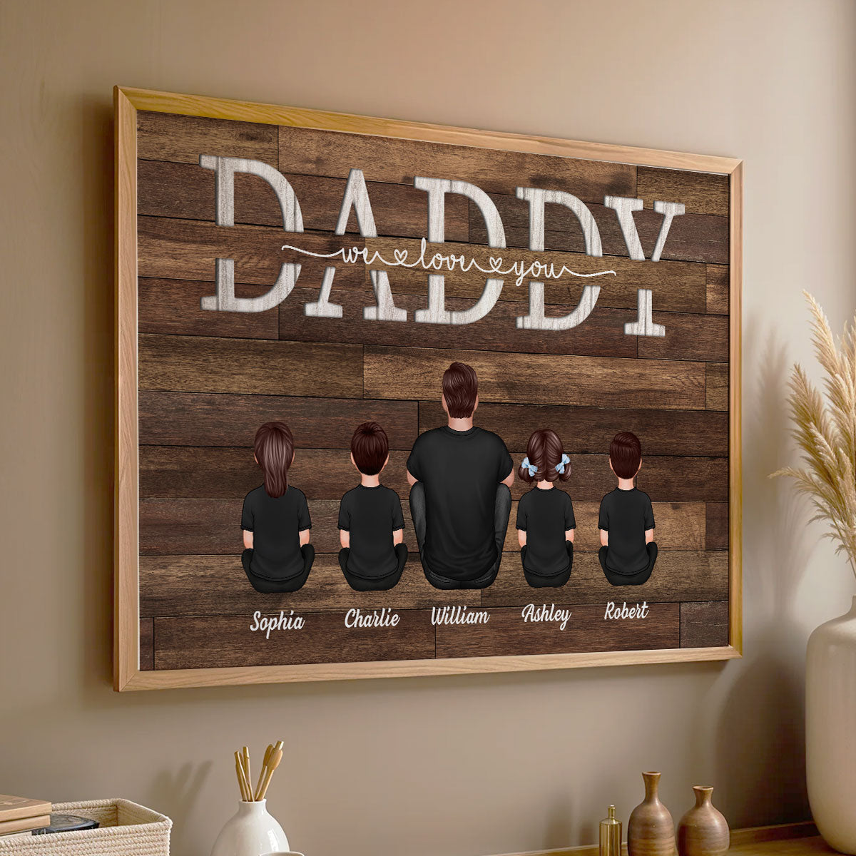 Daddy We Love You Gift For Dad Personalized Poster, Heartfelt 2025 Father's Day Gift For Dad, Husband
