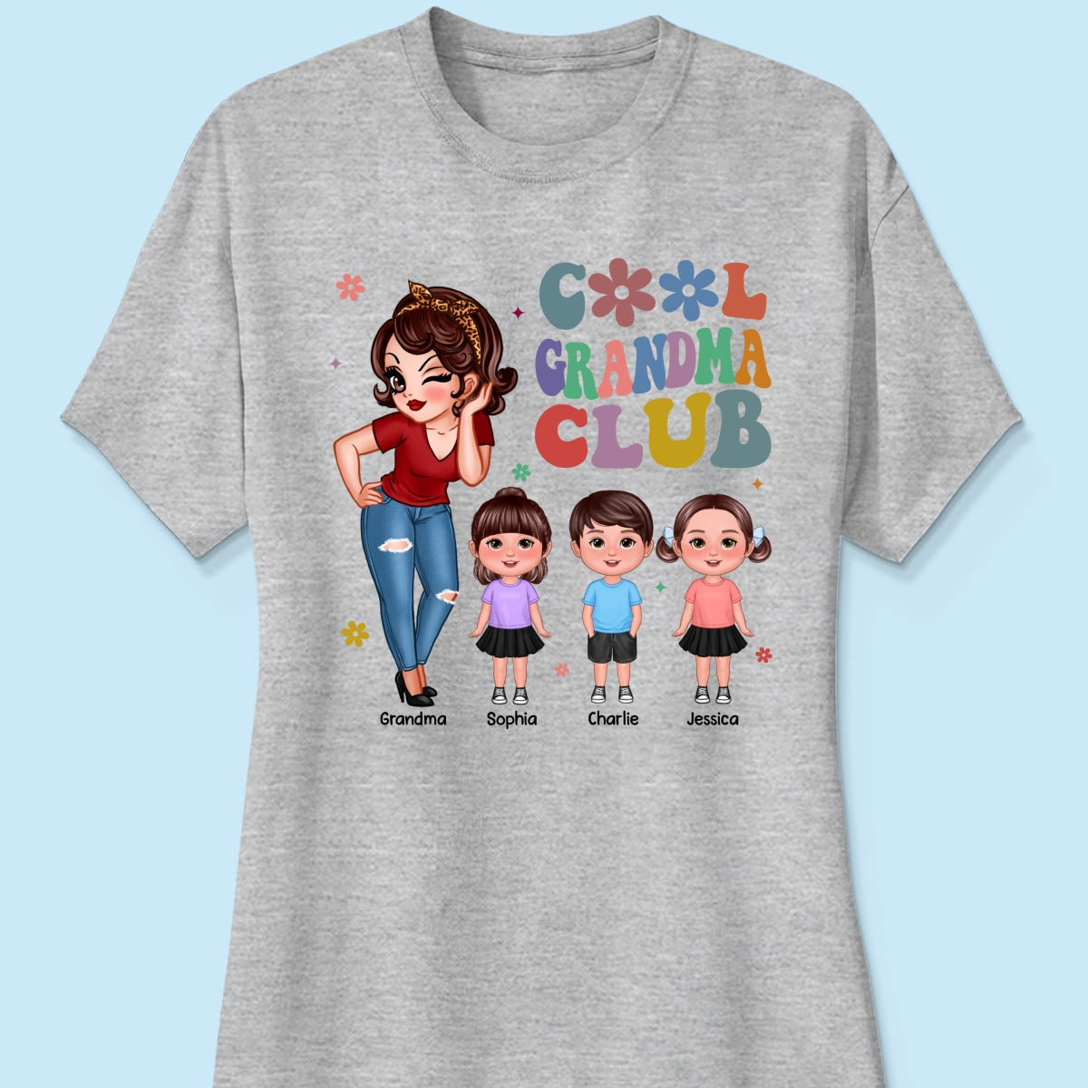 Cool Grandma Club Personalized Shirt, Gift For Grandma