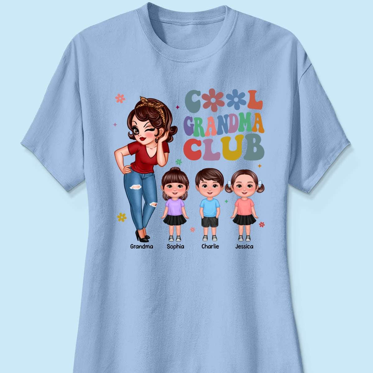 Cool Grandma Club Personalized Shirt, Gift For Grandma