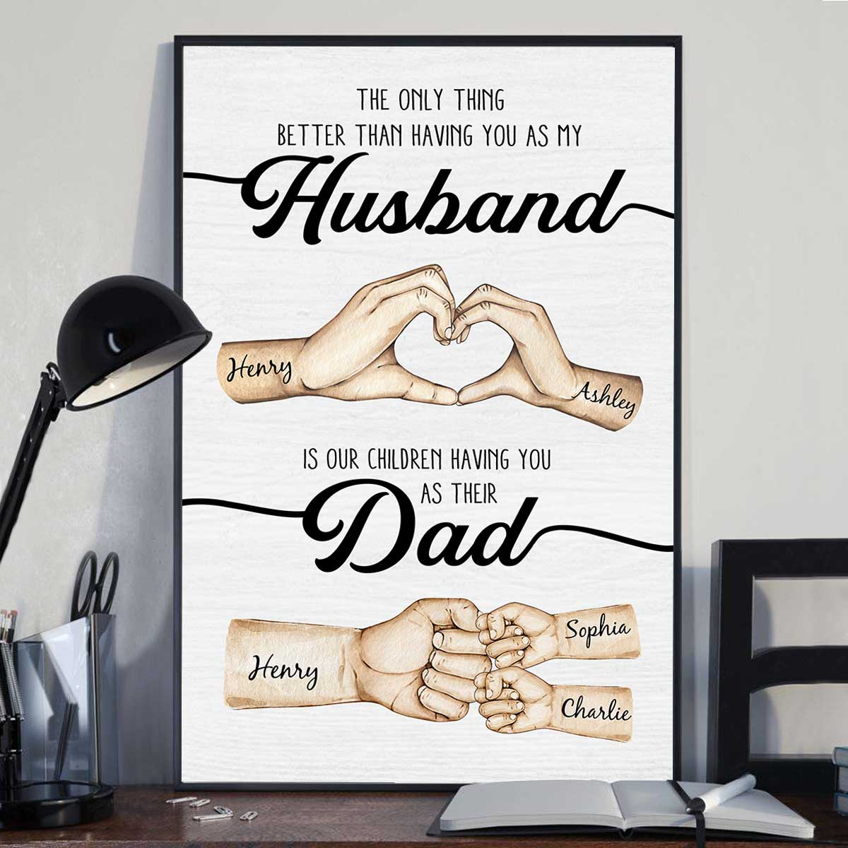 The Only Thing Better Husband Dad Hands Personalized Poster, Father's Day Gift for Husband, Gift for Dad
