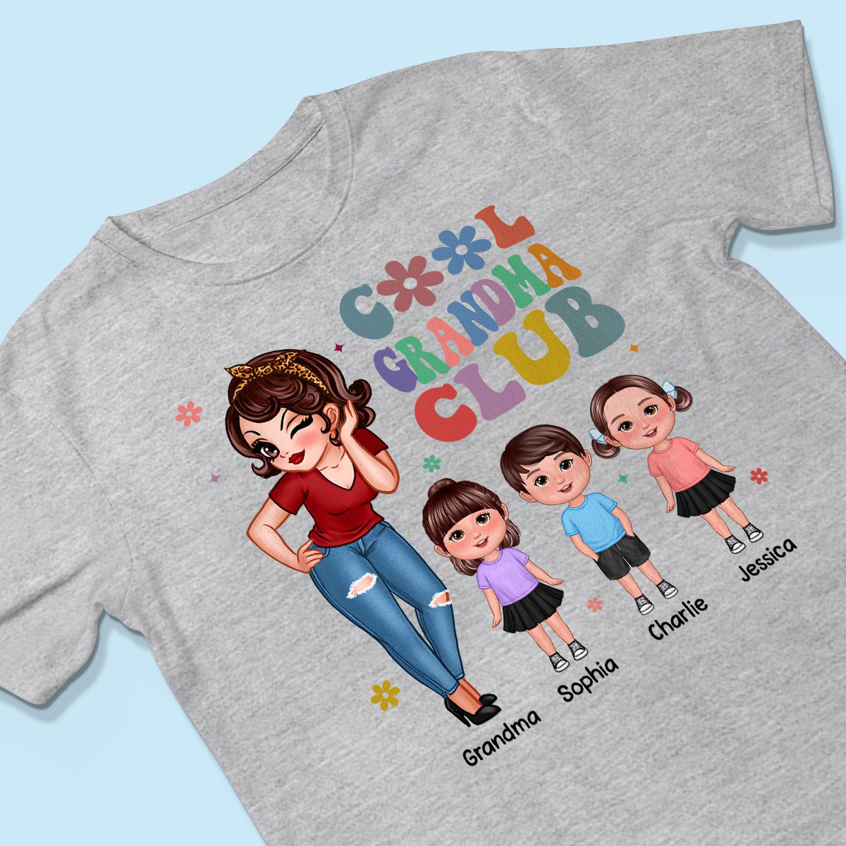 Cool Grandma Club Personalized Shirt, Gift For Grandma