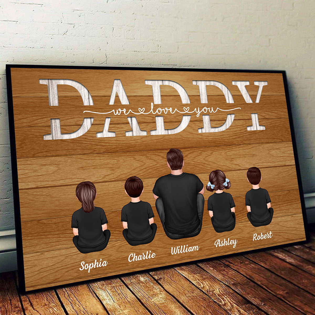 Daddy We Love You Gift For Dad Personalized Poster, Heartfelt 2025 Father's Day Gift For Dad, Husband