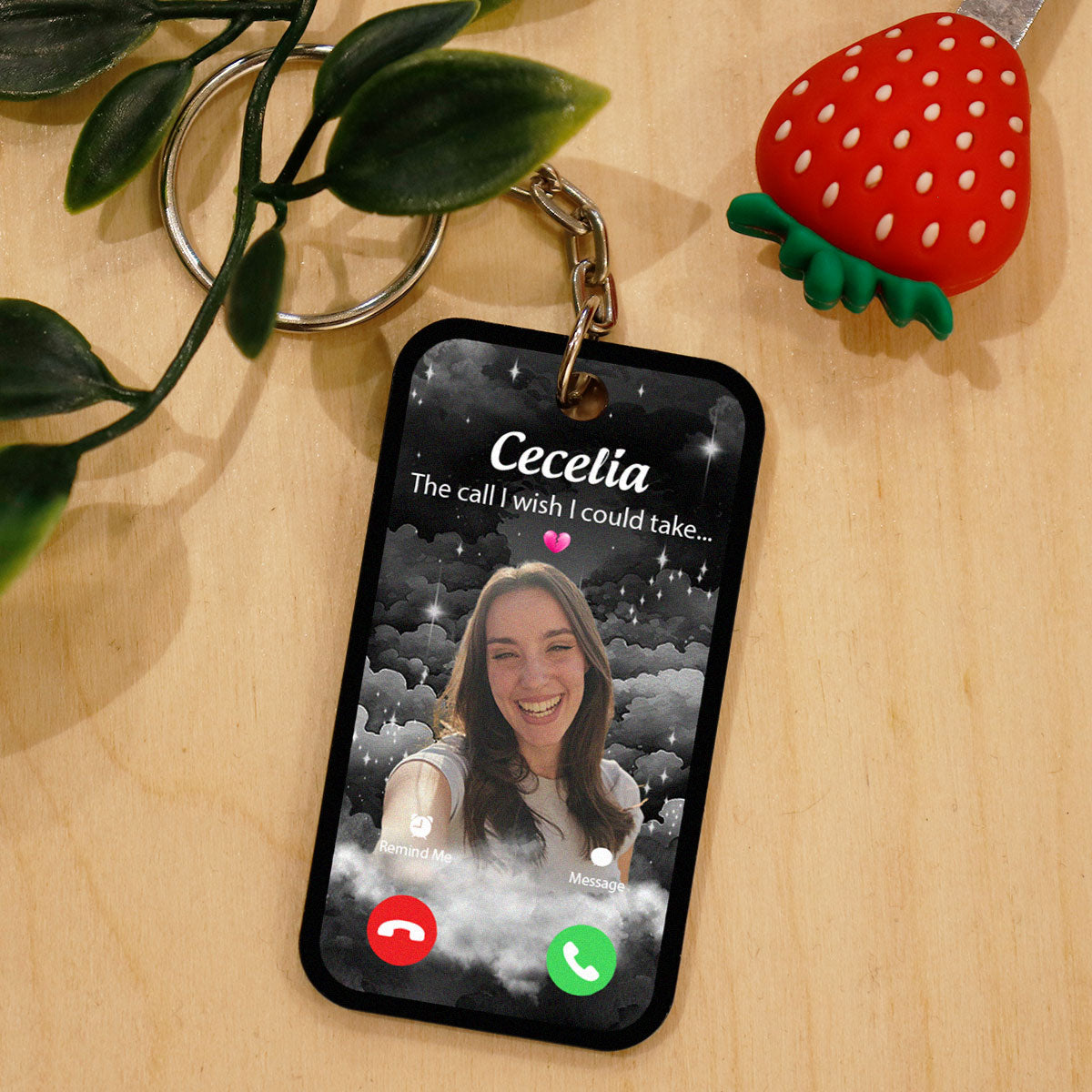 The Call I Wish I Could Take Memorial Sympathy Gift Remembrance Keepsake Photo Inserted Personalized Acrylic Keychain