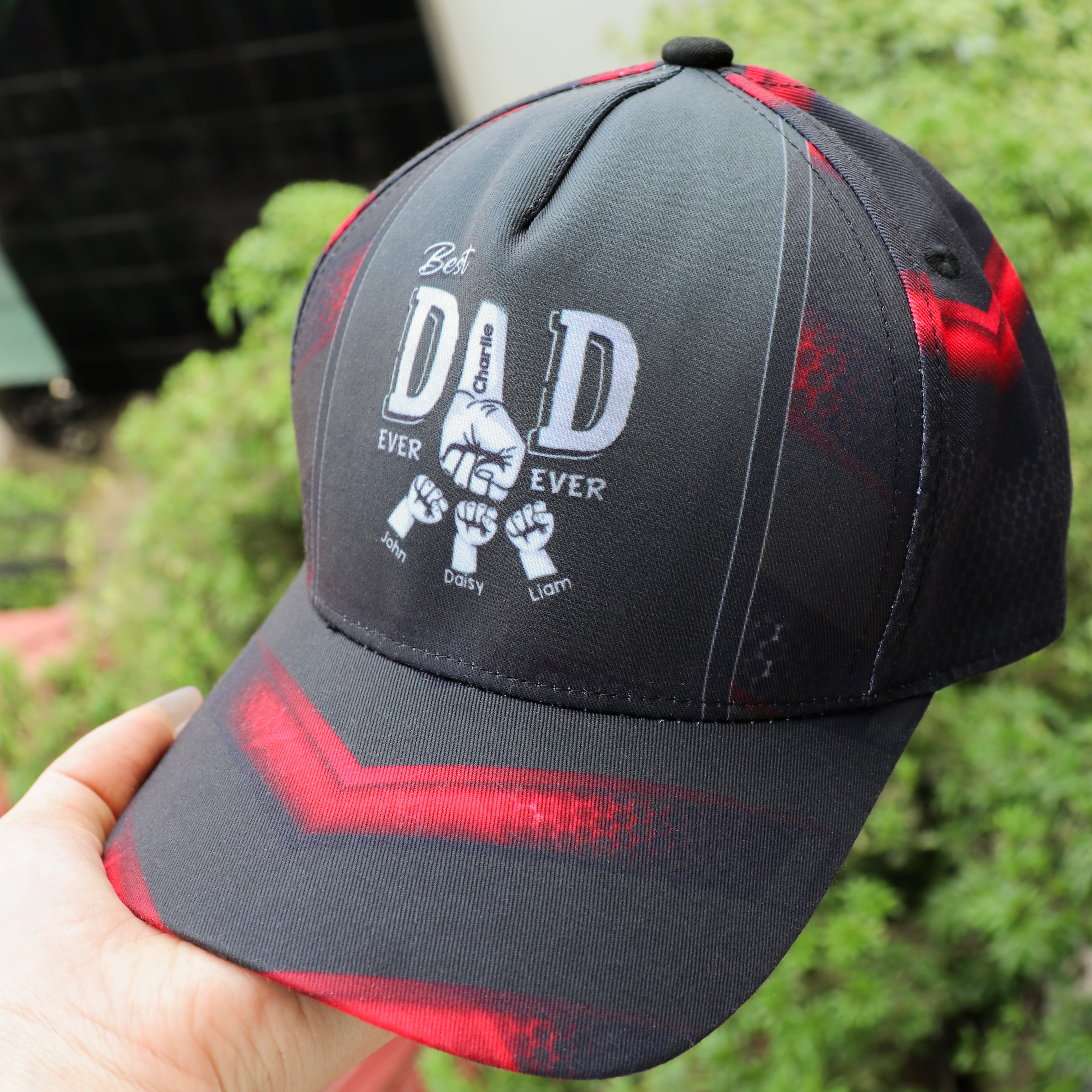 Best Dad Ever Fist Bump Personalized Classic Cap, Gift For Dad, Gift For Husband, for Father's Day