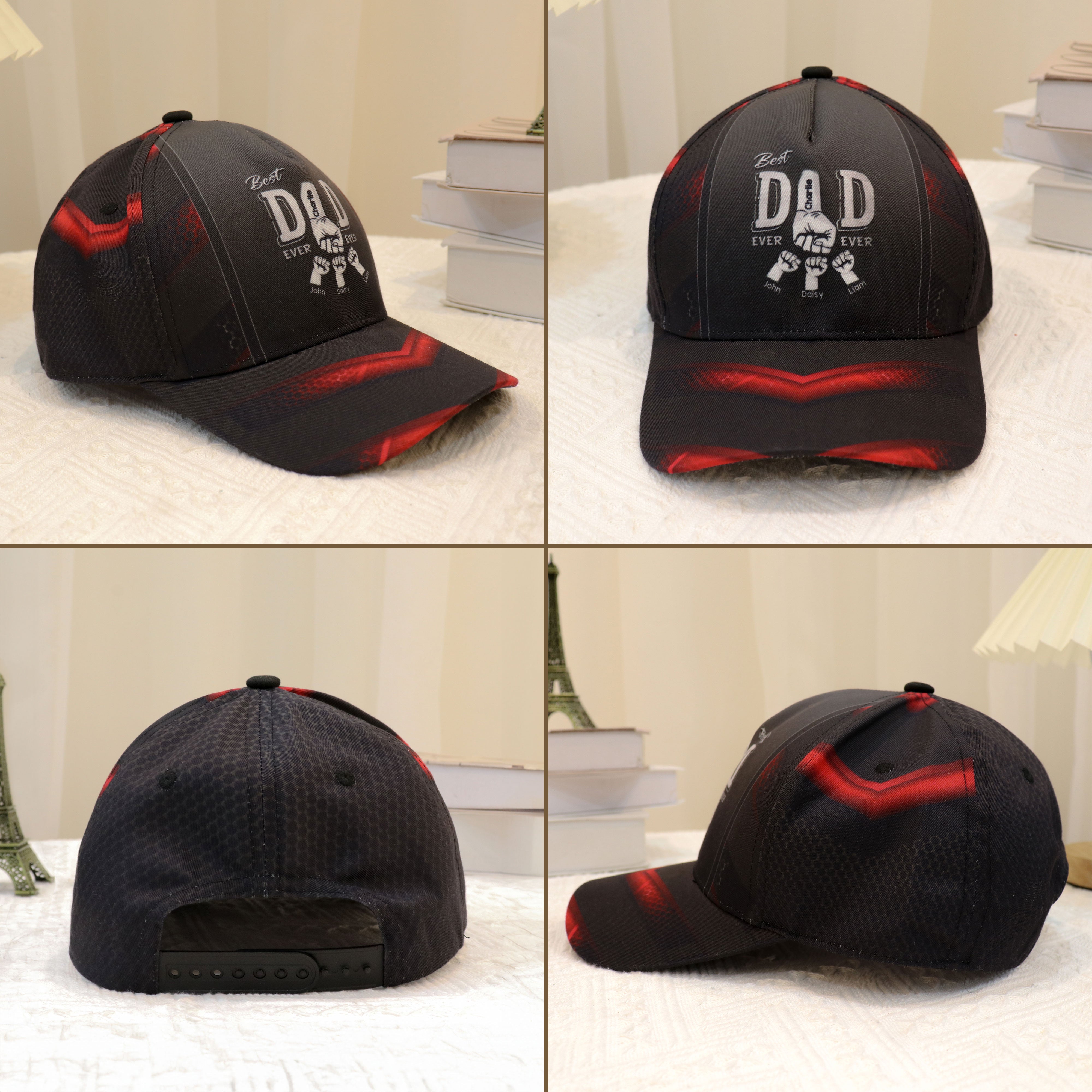 Best Dad Ever Fist Bump Personalized Classic Cap, Gift For Dad, Gift For Husband, for Father's Day