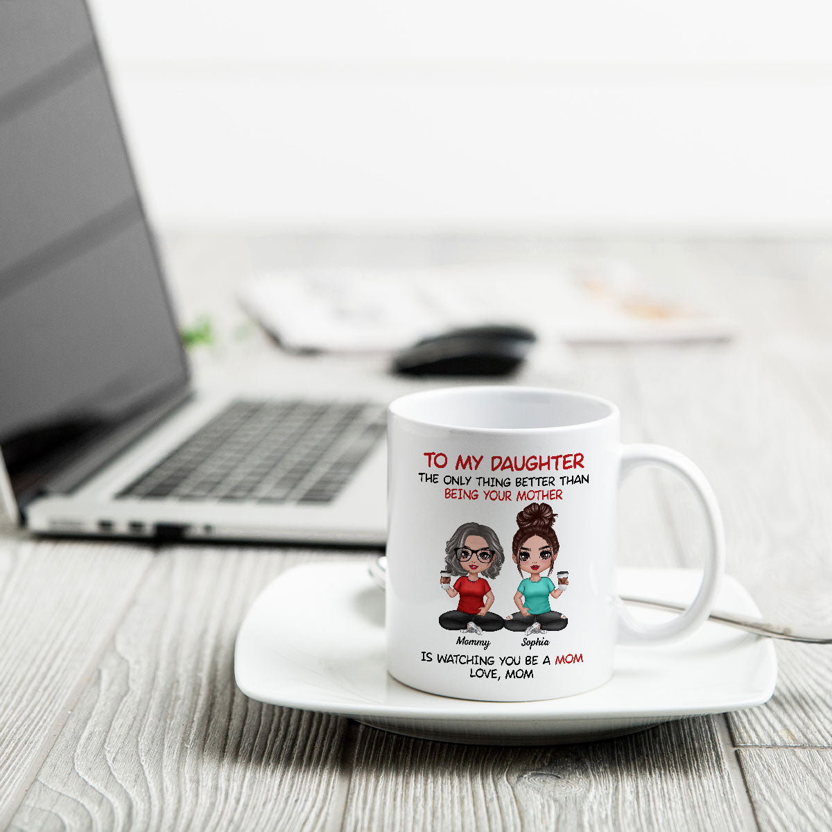To My Daughter From Mom Personalized Mug, Heartfelt Gift For Daughter