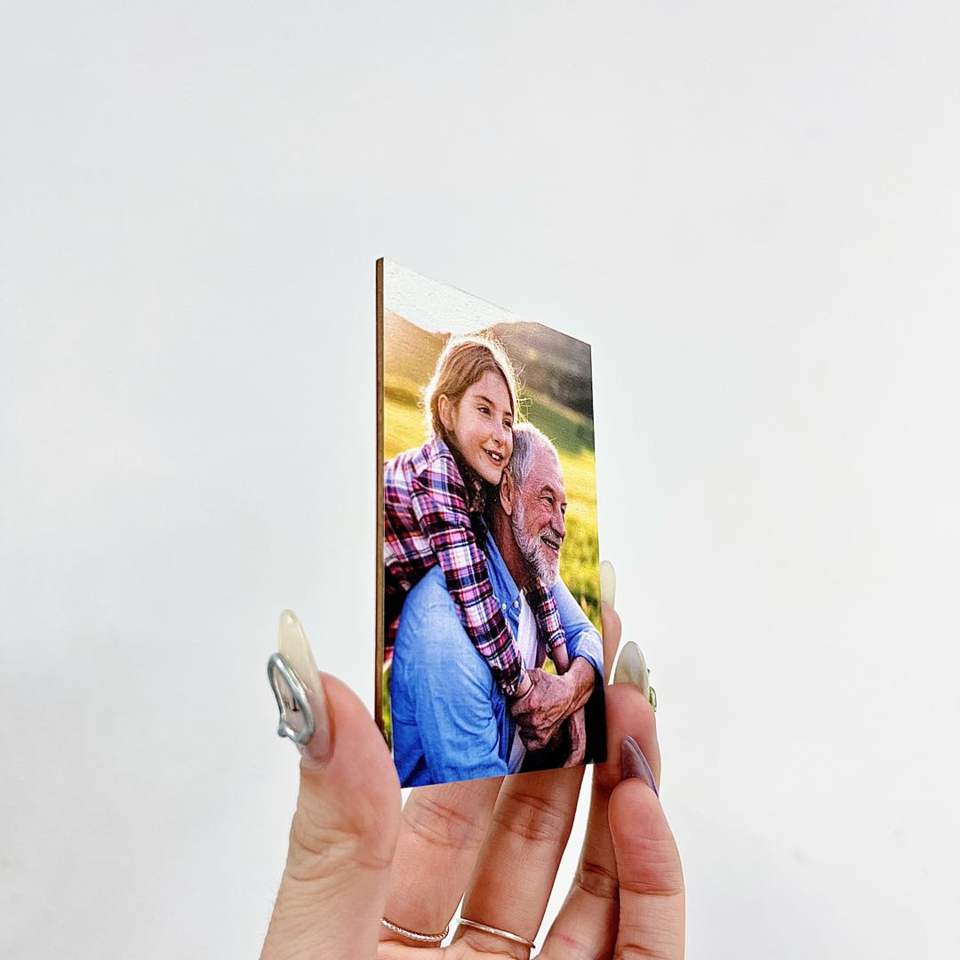Gift for Dad Grandpa Personalized Picture Frame, Custom Photo Car Visor Clip