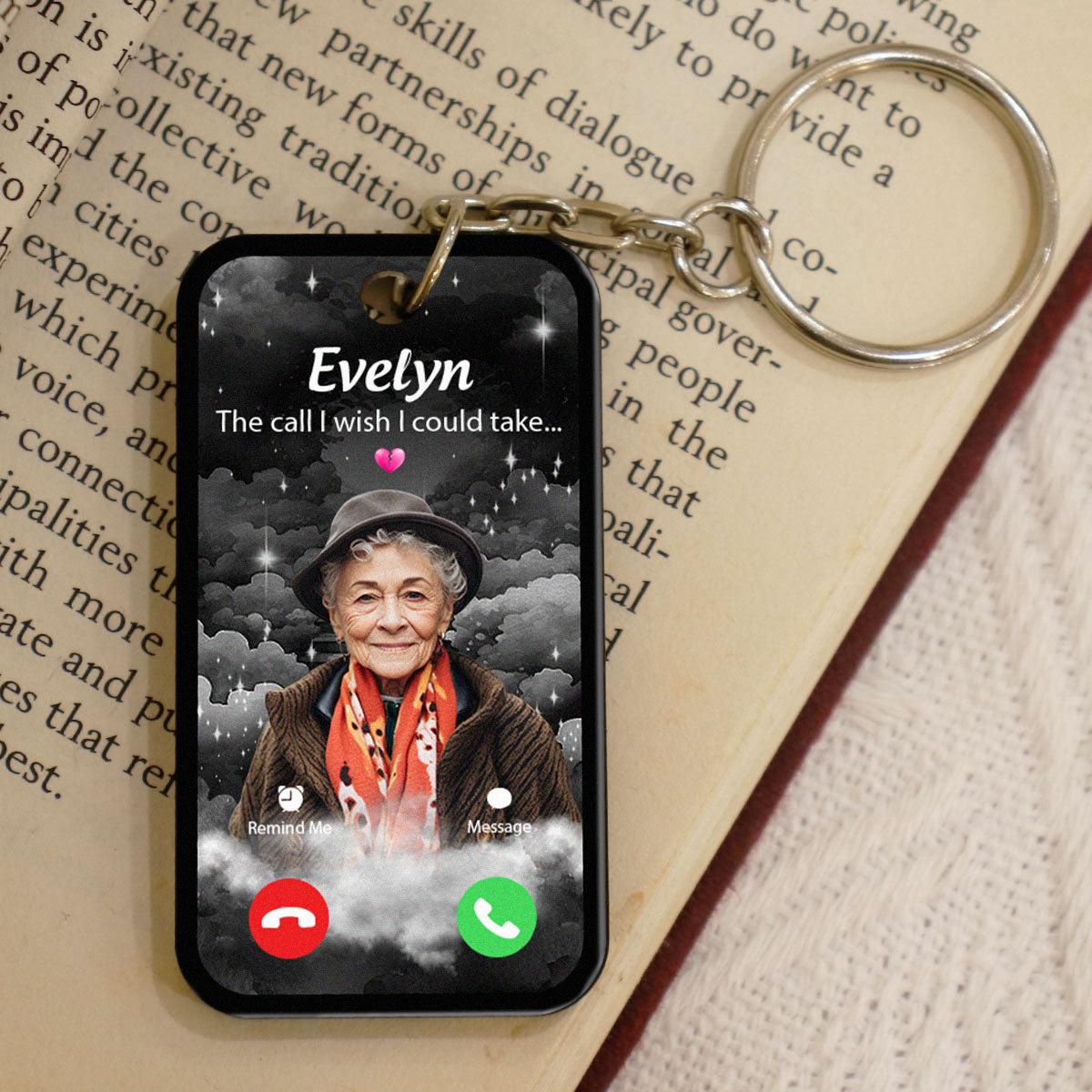 The Call I Wish I Could Take Memorial Sympathy Gift Remembrance Keepsake Photo Inserted Personalized Acrylic Keychain