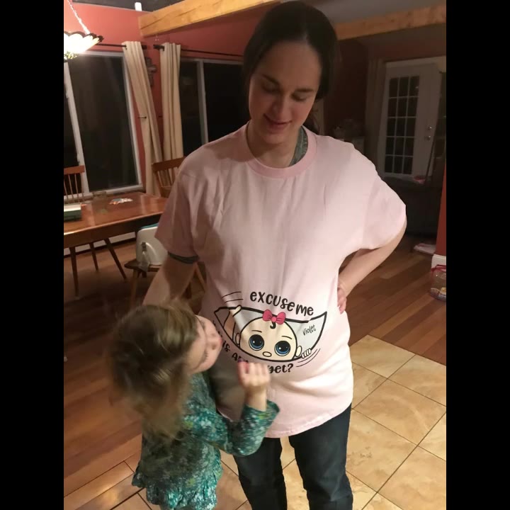 Excuse Me Is It Yet, Pregnancy Announcement, Personalized Maternity Shirt