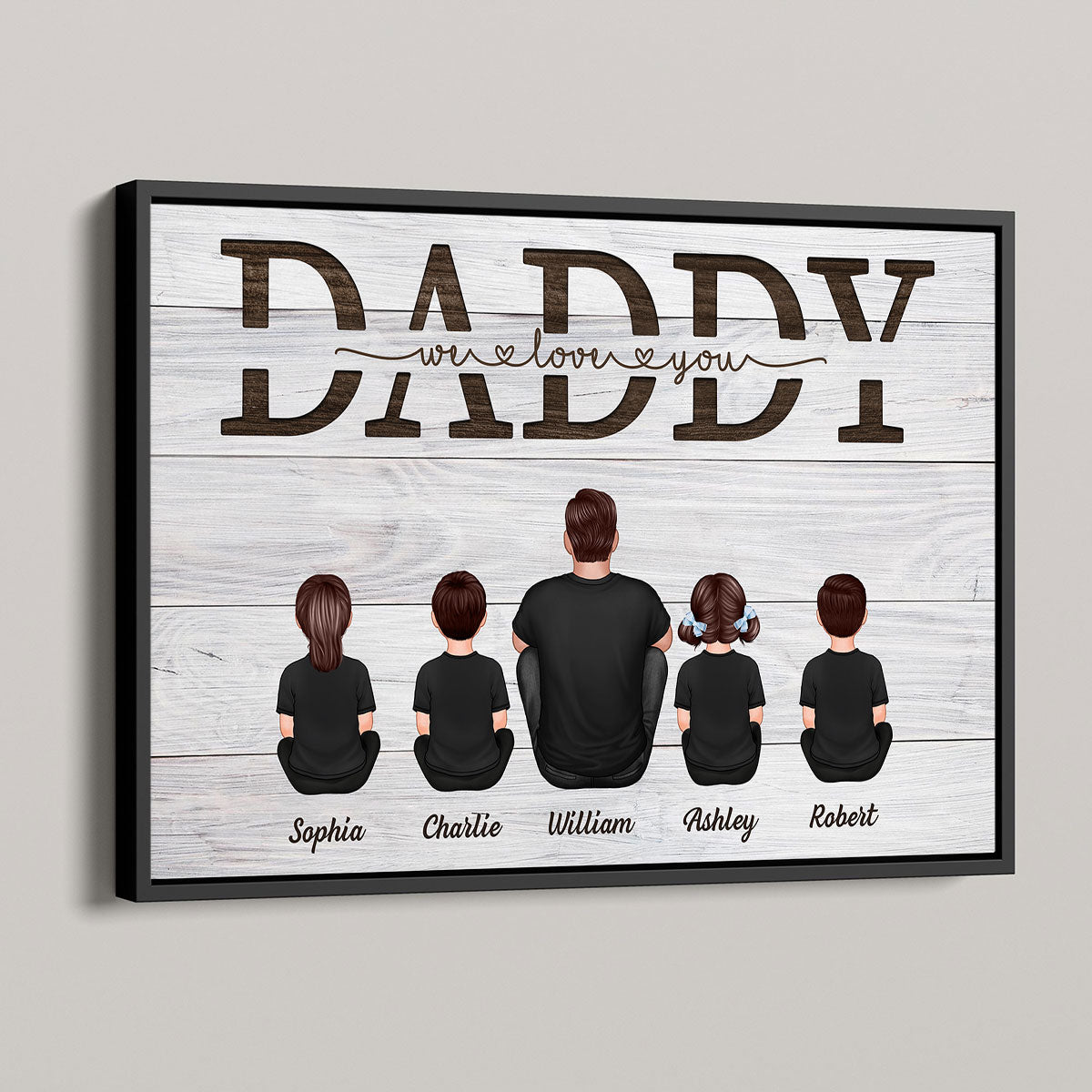Daddy We Love You Gift For Dad Personalized Poster, Heartfelt 2025 Father's Day Gift For Dad, Husband