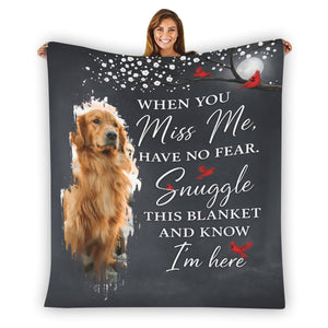 Snuggle This Blanket Memorial Pet Loss - Personalized Photo Blanket