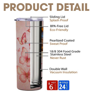 Butterfly Poem In Loving Memory Skinny Tumbler 20oz