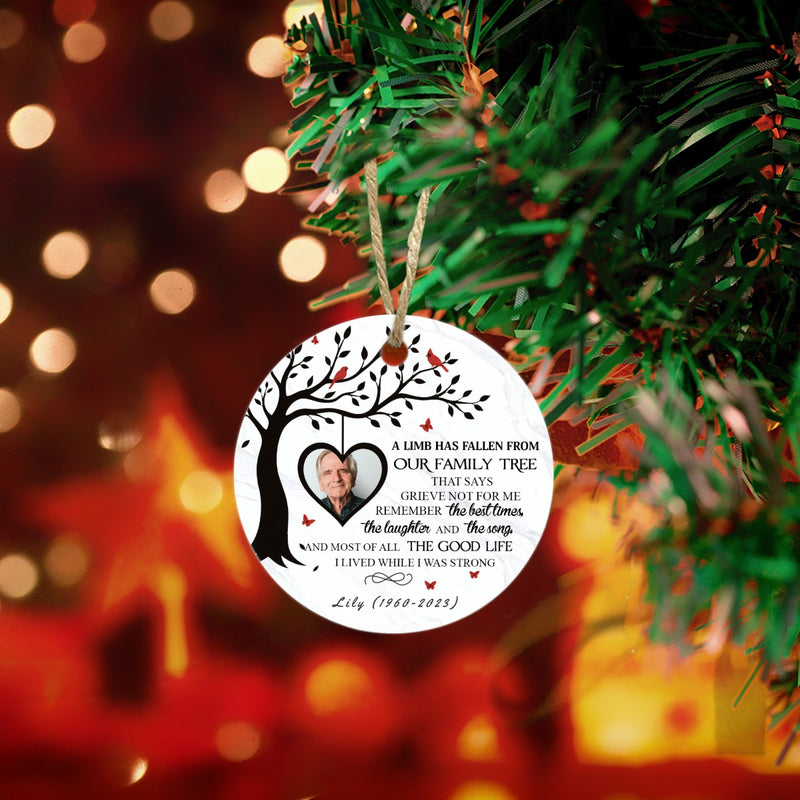 A Limb Has Fallen from Our Family Tree - Personalized Ceramic Ornament