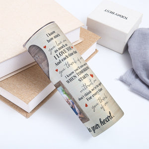 A Letter From Heaven Memorial - Personalized 20 oz Skinny Tumbler With Sliding Lid