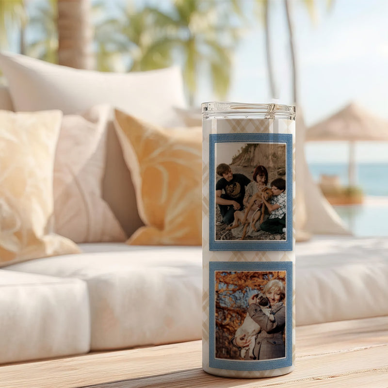 Dog Memorial Photo Skinny Tumbler 20oz