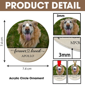 Forever Loved Dog Memorial Ceramic Ornament