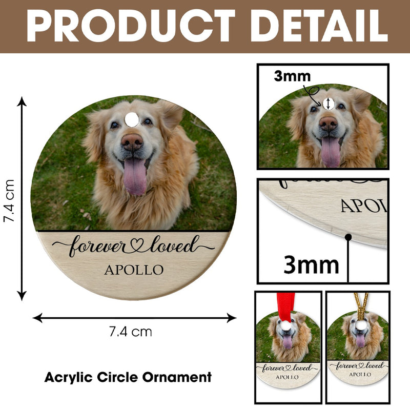 Forever Loved Dog Memorial Ceramic Ornament