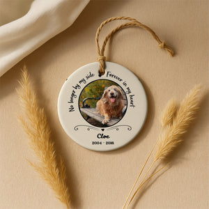 Memorial Round Add Photo Pet Dog Cat Ceramic Ornament