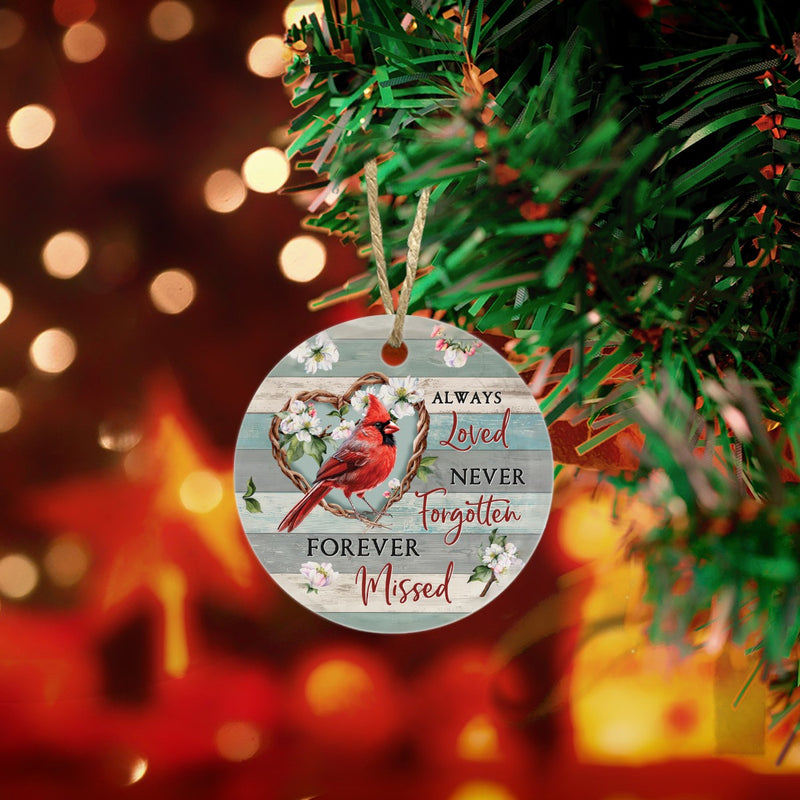 Always Loved Never Forgotton - Personalized Ceramic Ornament