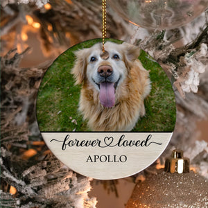 Forever Loved Dog Memorial Ceramic Ornament