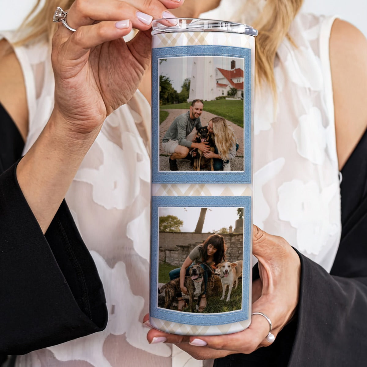 Dog Memorial Photo Skinny Tumbler 20oz