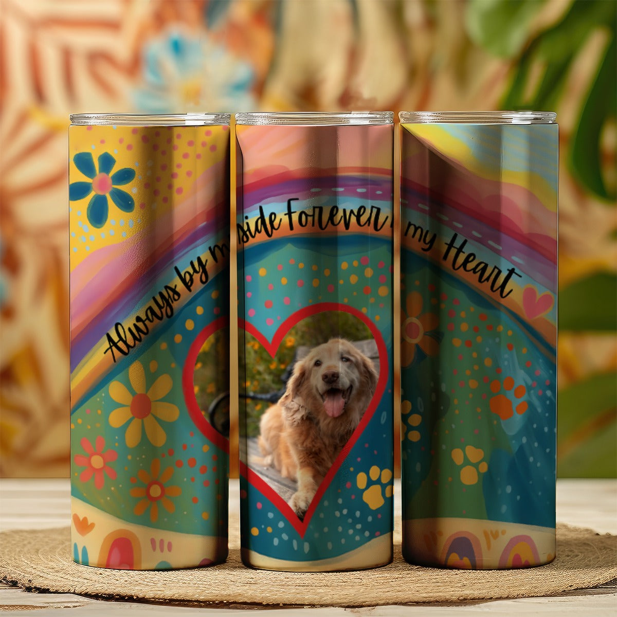 Always By My Side Forever In My Heart Skinny Tumbler 20oz