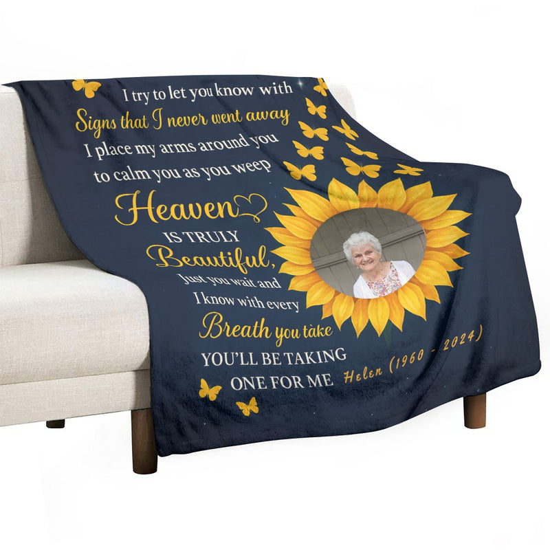 Sunflower Memorial - Personalized Photo Blanket