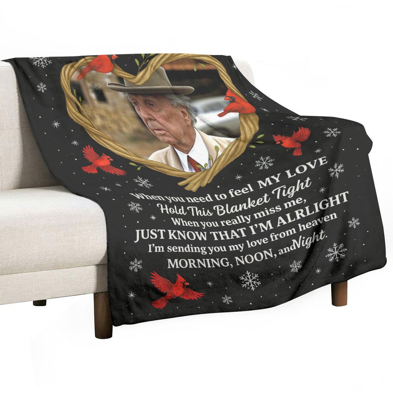 Love From Heaven - Personalized Photo Memorial Blanket