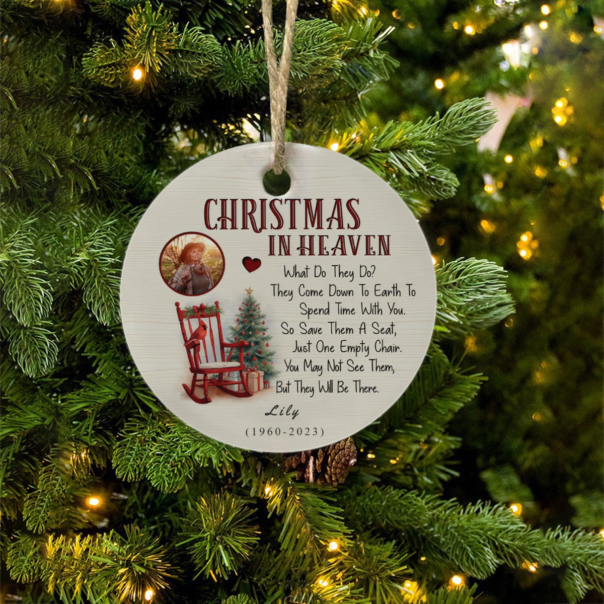 Christmas In Heaven - Personalized Ceramic Ornament