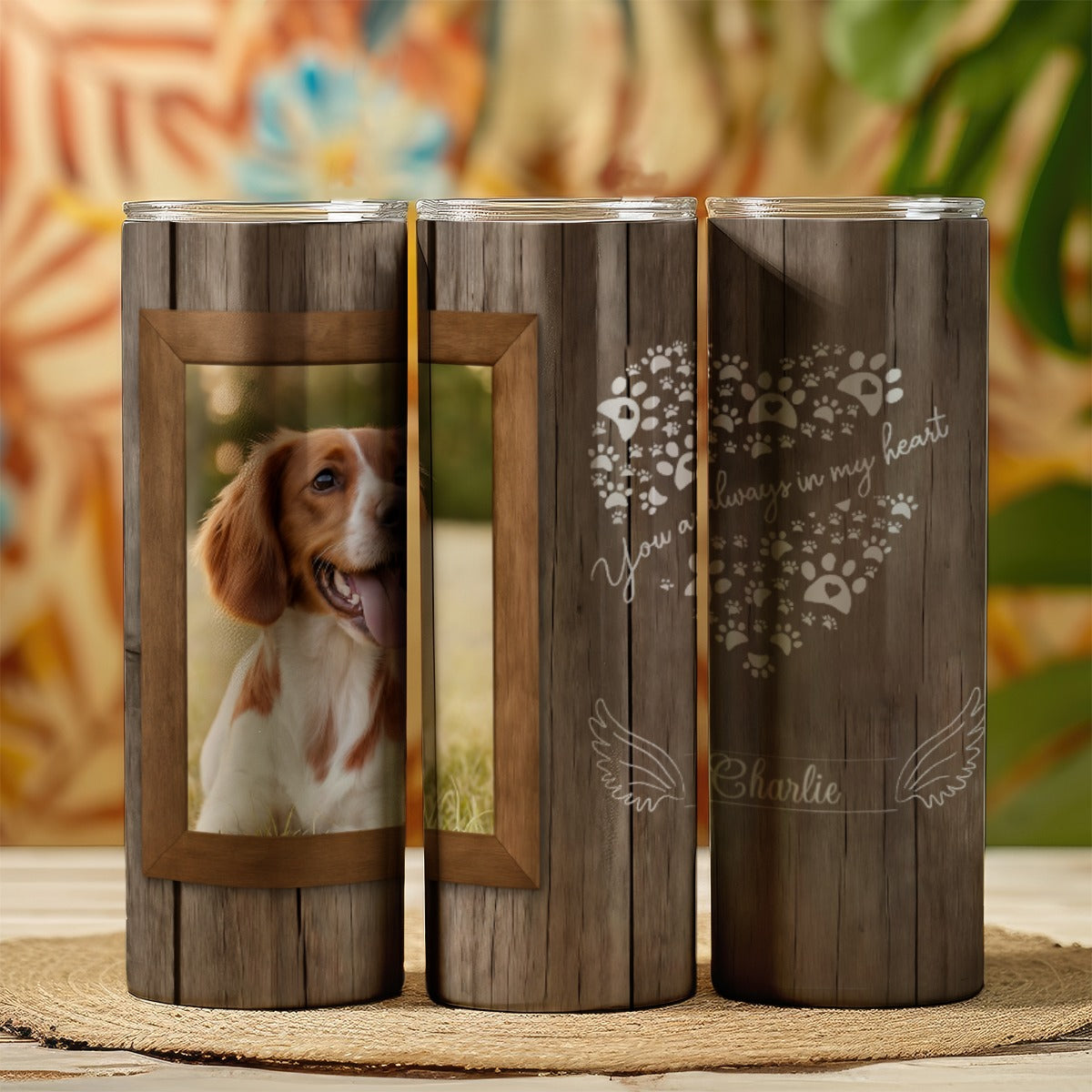 You Are Always In My Heart Pet Memorial Keepsake Skinny Tumbler 20oz