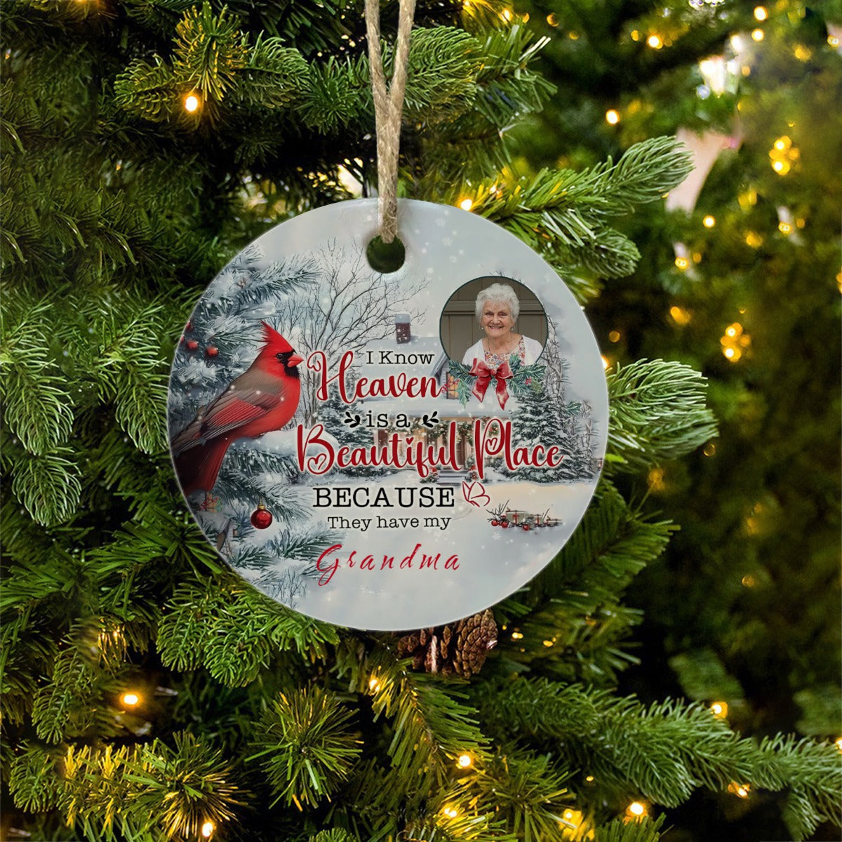 I'm Always With You Round - Round Christmas Ceramic Ornaments