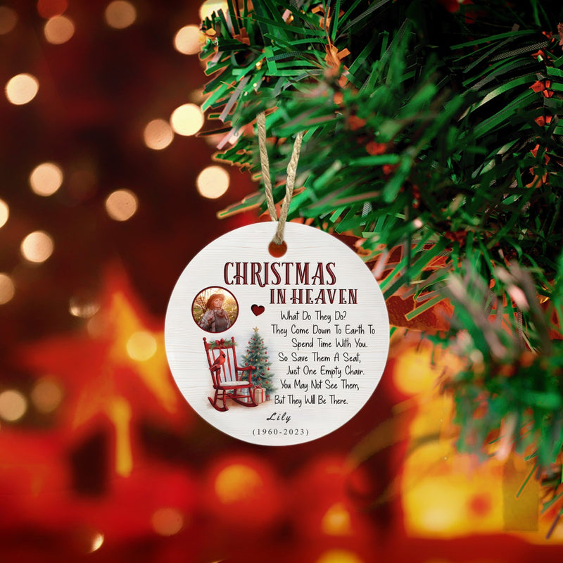 Christmas In Heaven - Personalized Ceramic Ornament