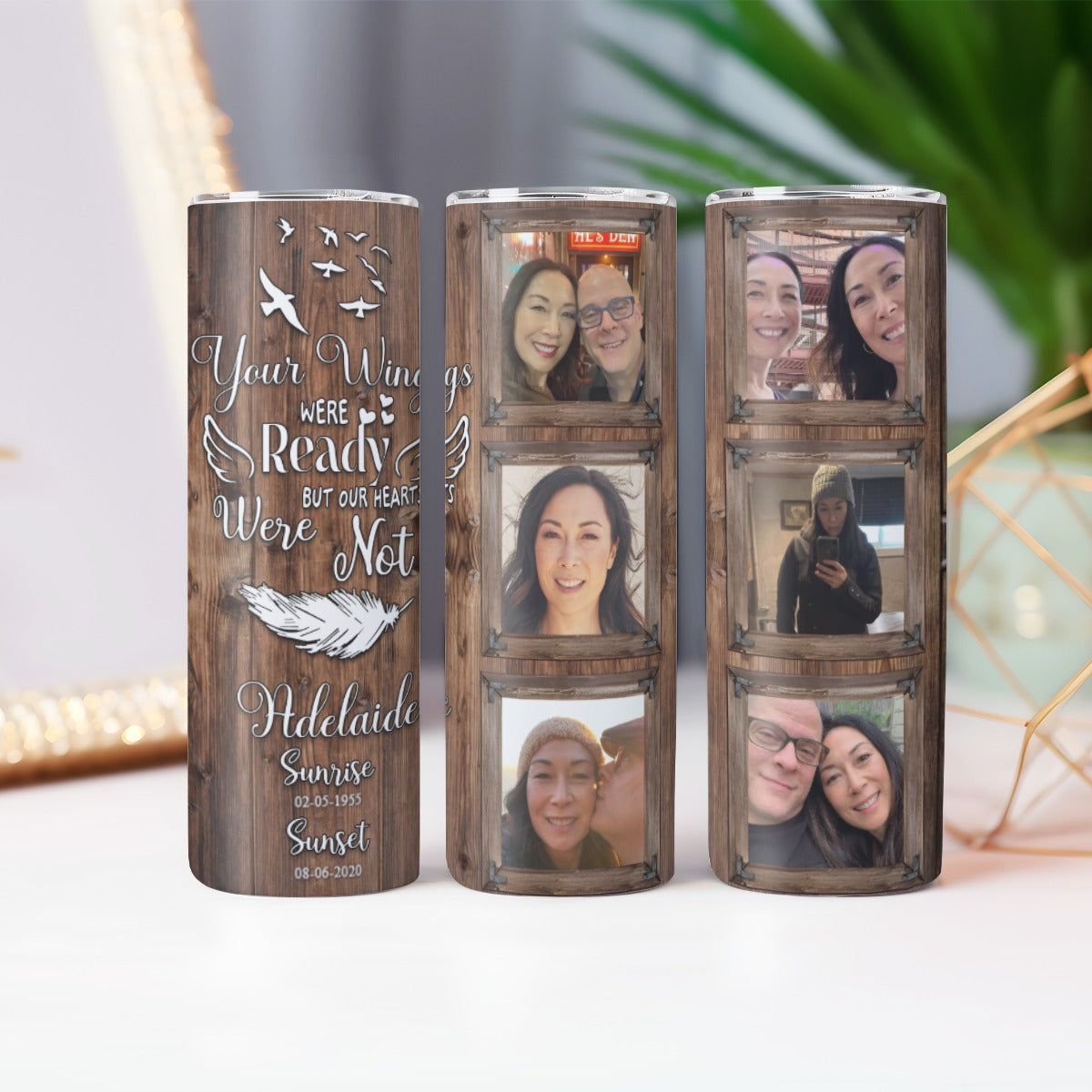 Your Wings Were Ready Loss of Mom or Grandma Memorial Skinny Tumbler 20oz