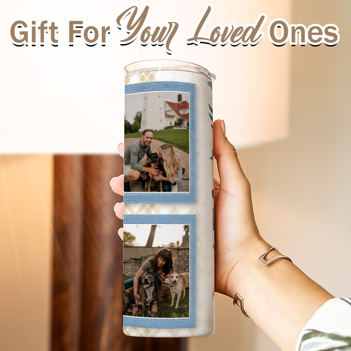 Dog Memorial Photo Skinny Tumbler 20oz