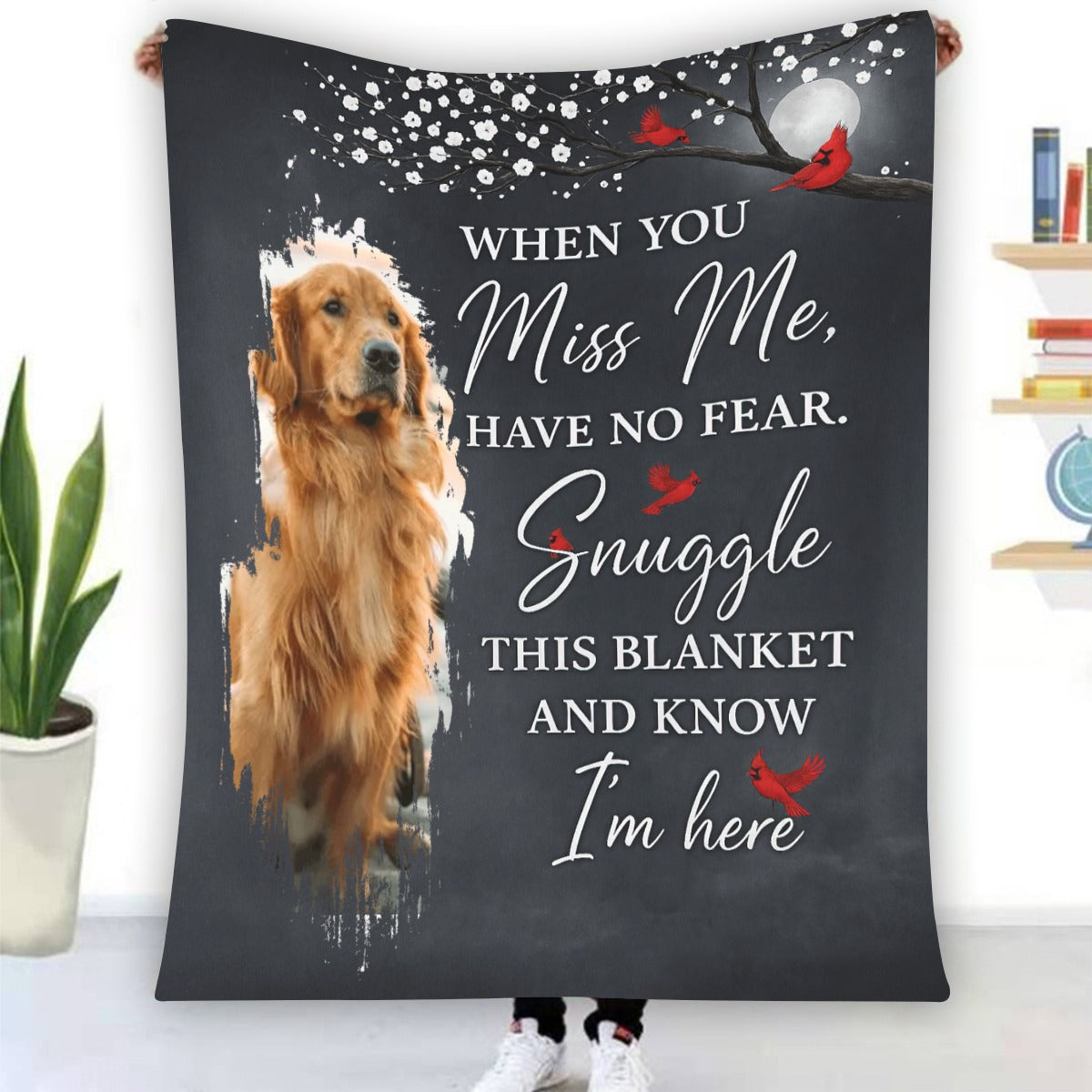 Snuggle This Blanket Memorial Pet Loss - Personalized Photo Blanket